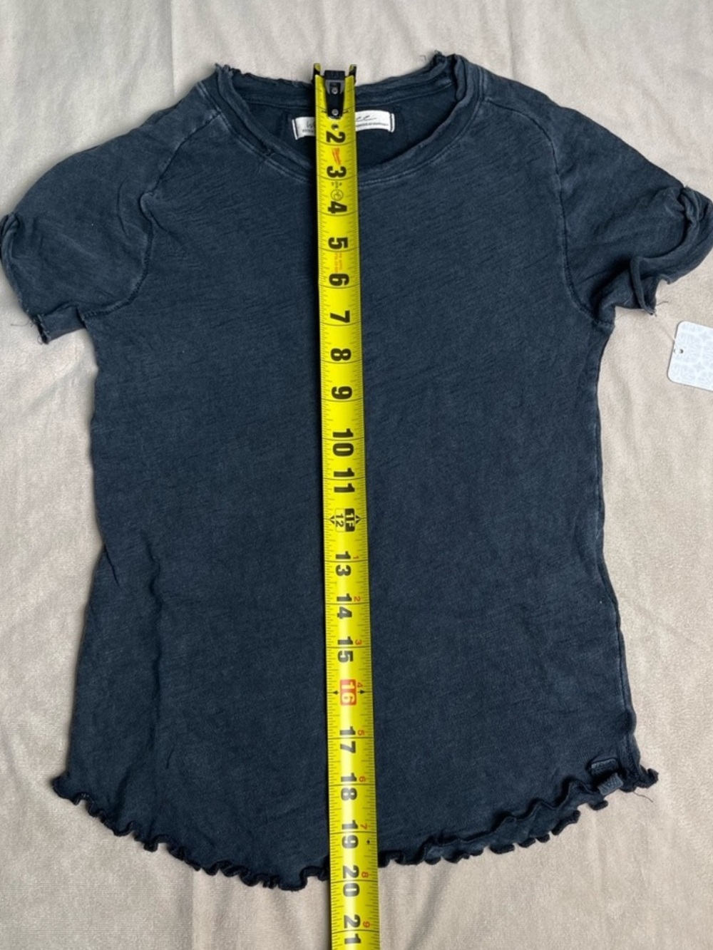 3 Piece Bundle Free People Be My Baby Tee Set XS Washed Black NWT - Picture 4 of 8